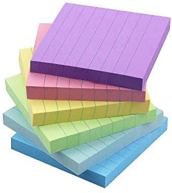 Stack of pastel index sticky-note pads